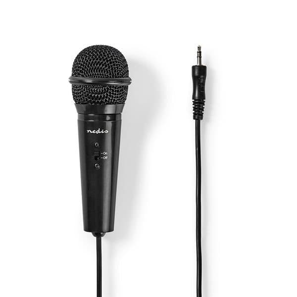 Nedis Ledningstilsluttet mikrofon On/Off-knap 3,5mm