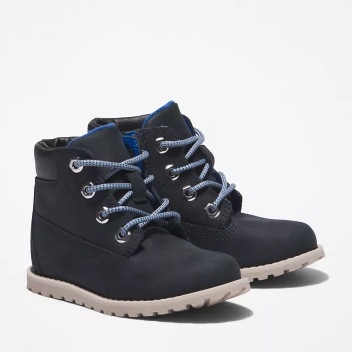 Bottines 6-Inch Pokey Pine pour tout-petit en bleu marine