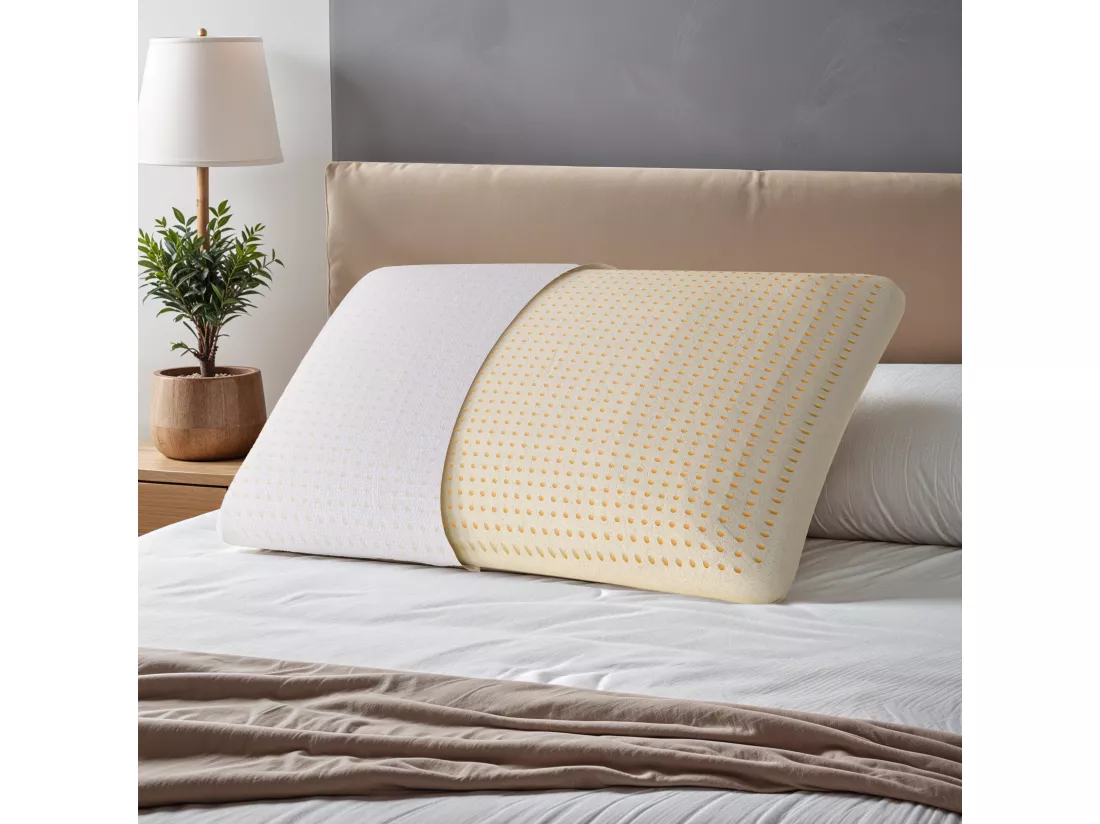 The White Stone Ensemble de 3 Oreillers en Memory Foam 40 x 70 cm | Hauteur 11 cm | Oreillers Cervicaux Hypoallergéniques, Ergonomiques et Respirants | Fonction Antisuffocation et Rafraîchissante
