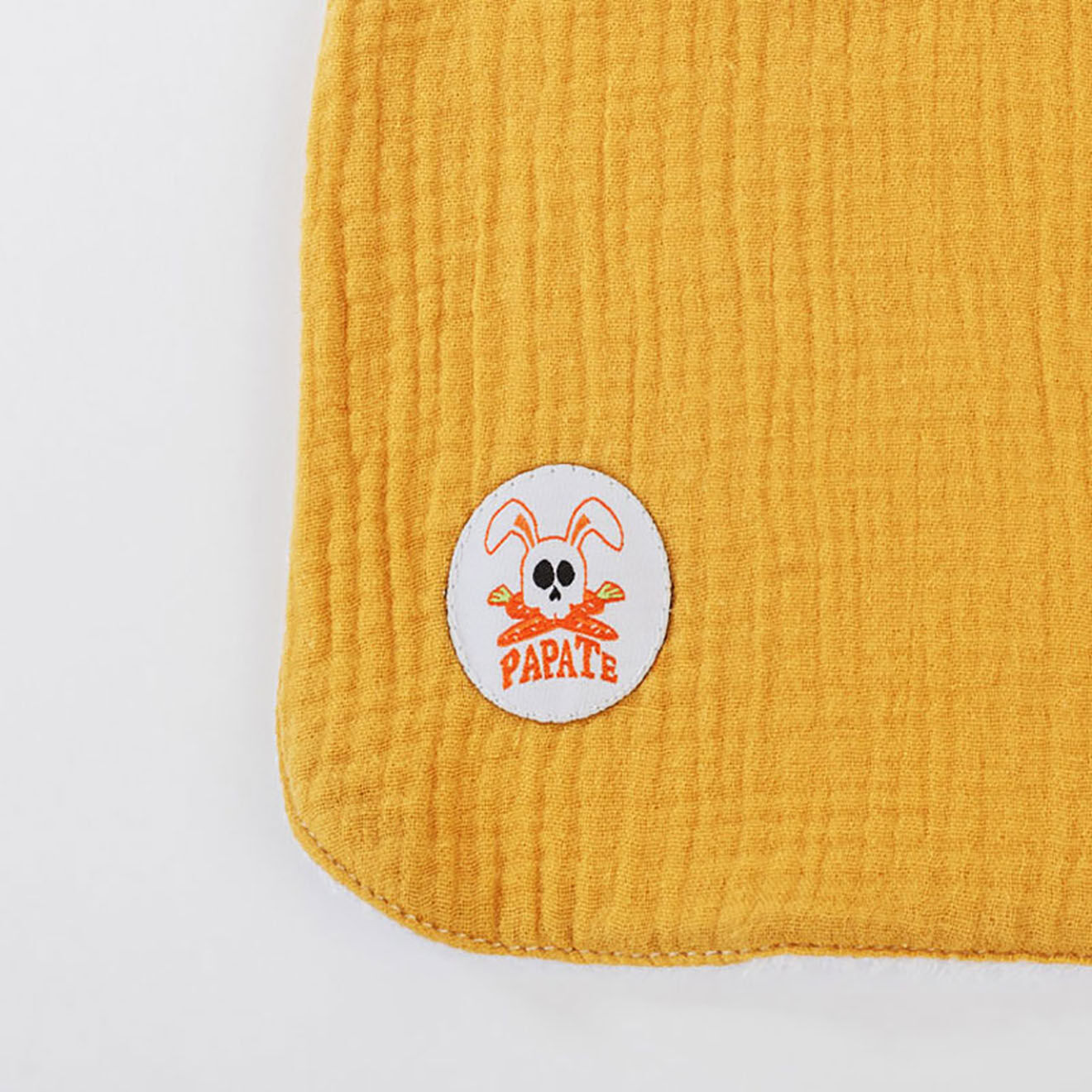 Papate Bavoir en Coton Bio honey - 20x25 cm