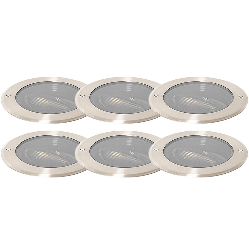 Set van 6 grondspot staal AR111 verstelbaar IP65 - Delux Honey