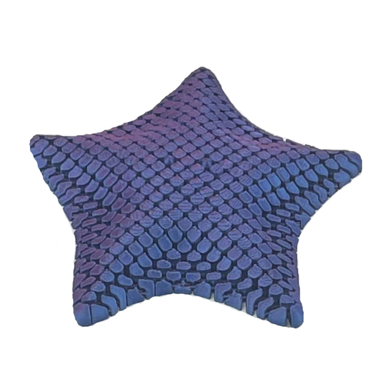 (17cm) Anti Stress 3D Druck Seestern Spielzeug Flexibles Glieder Tier Modell Fidget Spiel - Blau / Lila