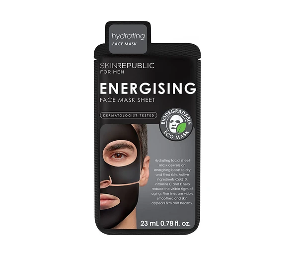 SKINREPUBLIC Men's Energising Face Mask Sheet