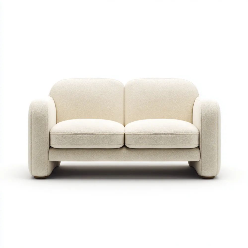 2-Sitzer-Sofa Stoff 150x85x75 cm – Creme – Modernes Design