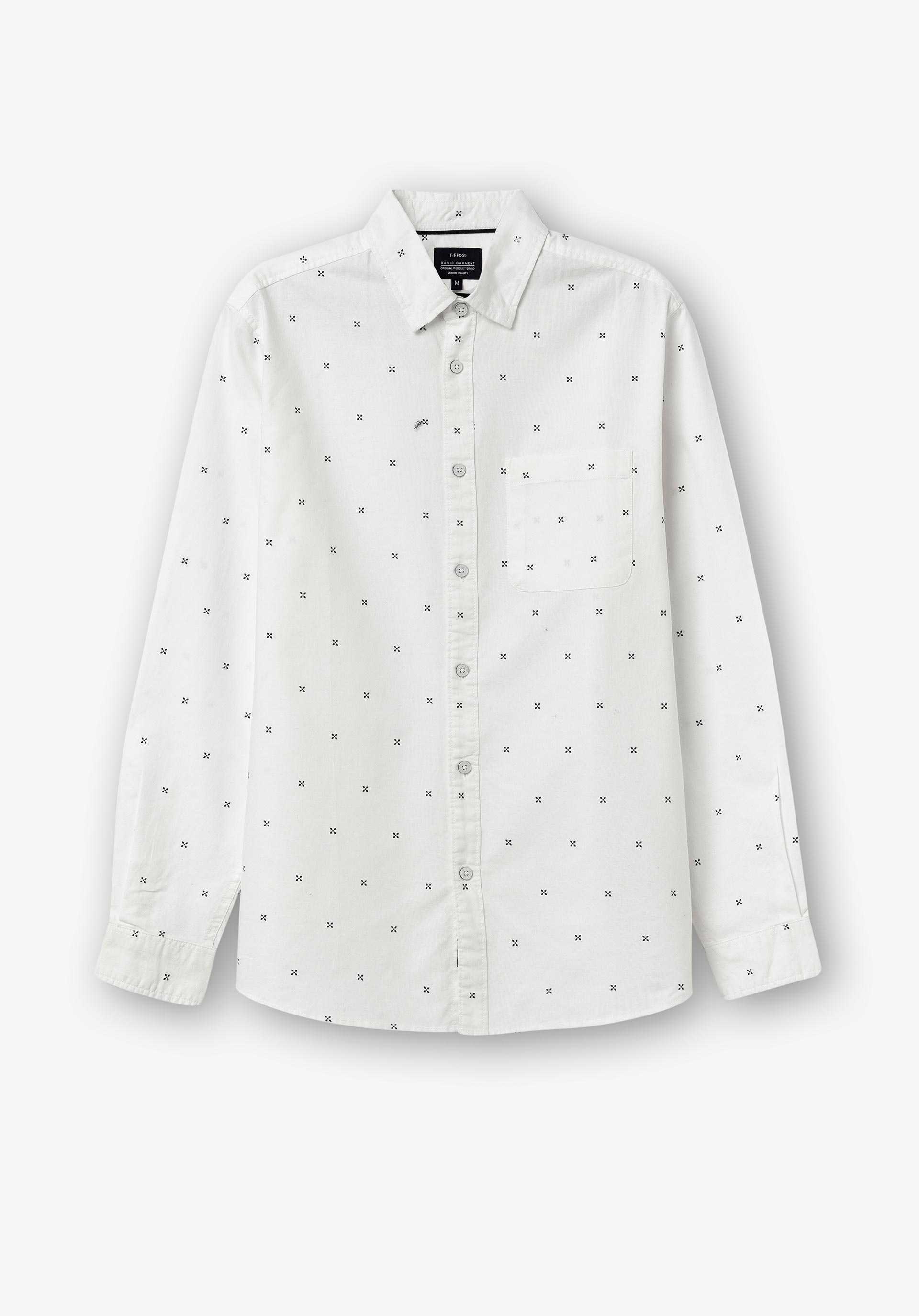 Camisa Regular Fit Oxford Estampada