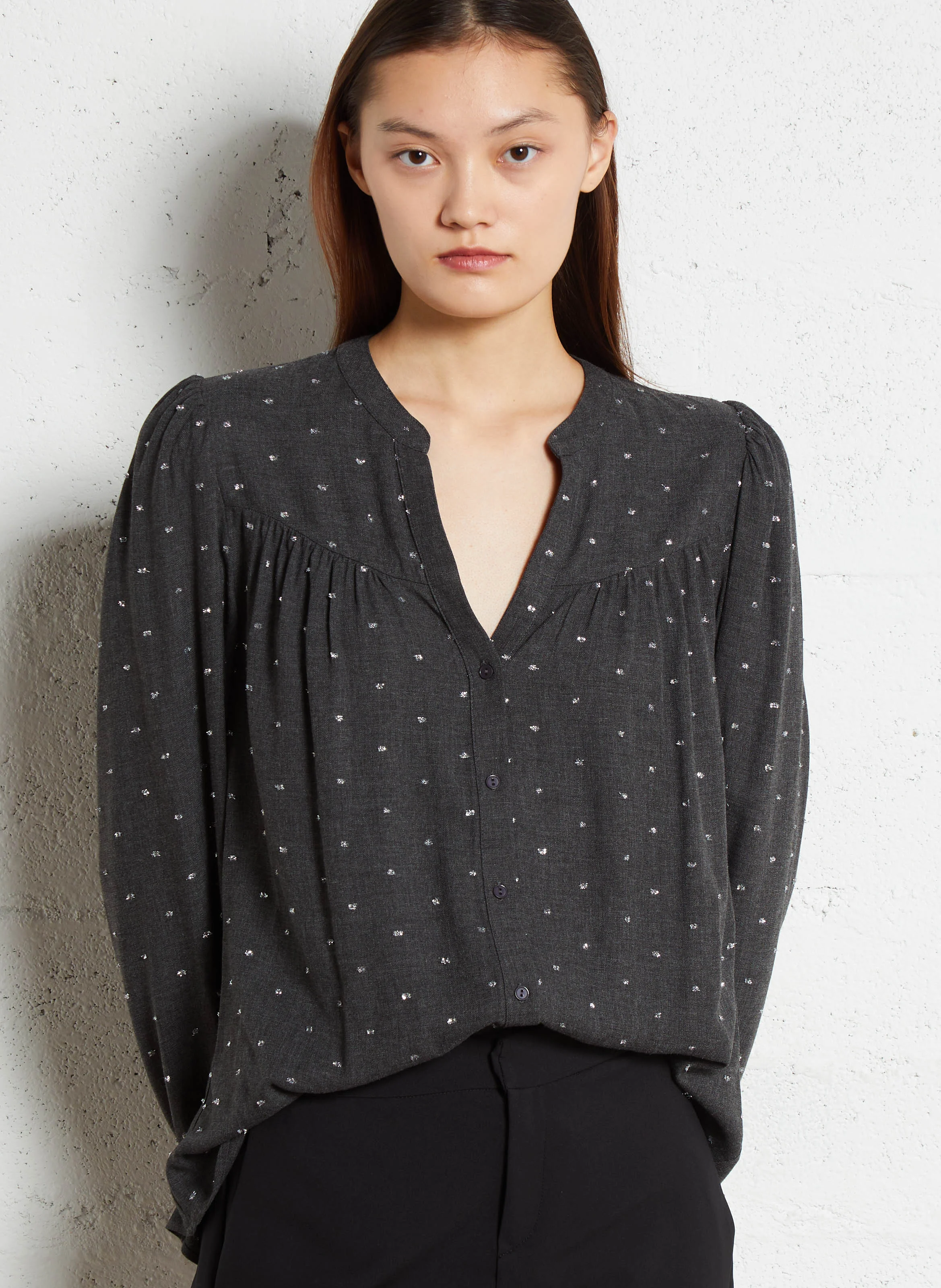 COLYN - Top col tunisien | Gris
