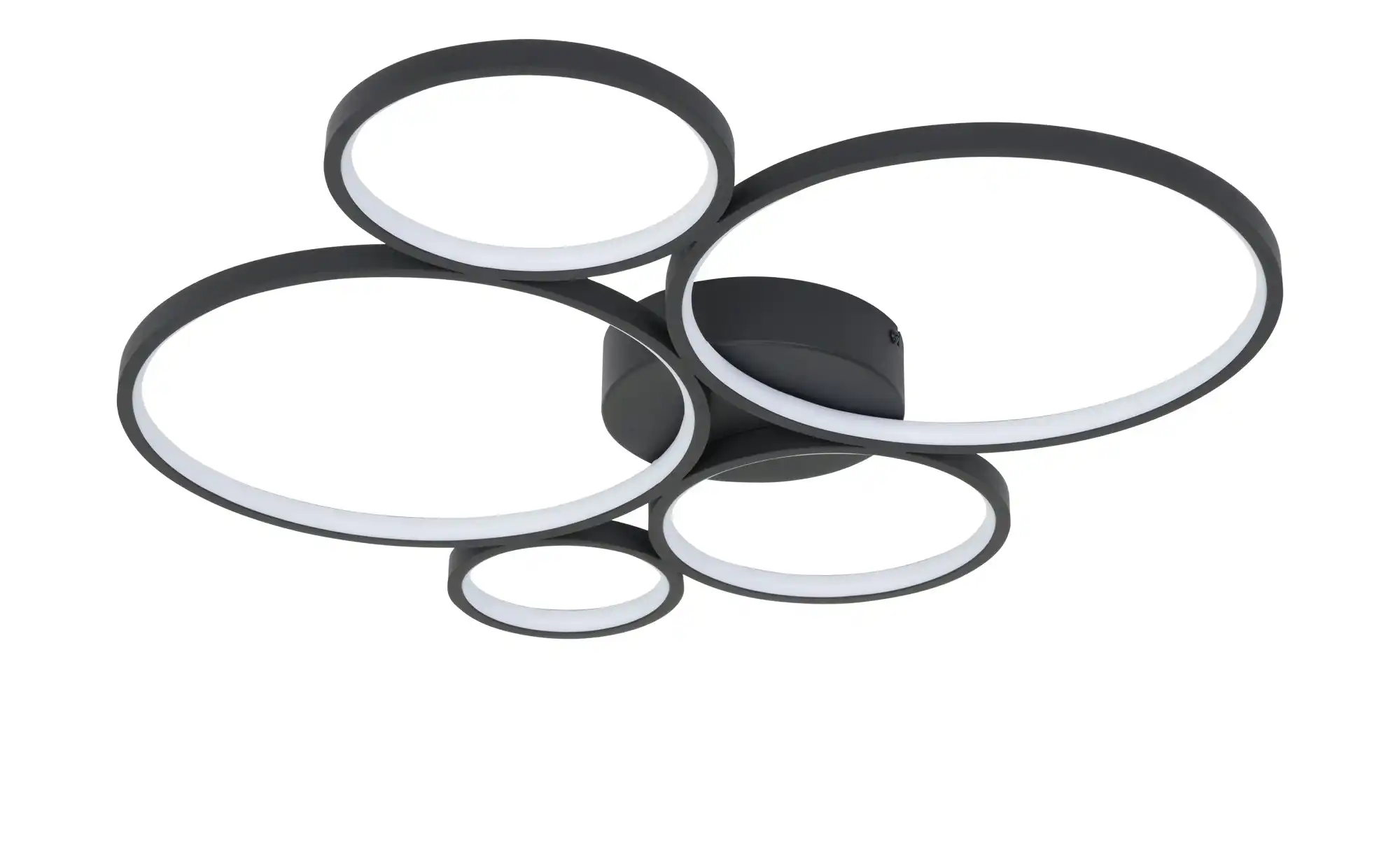 Trio LED-Deckenleuchte, Kreise, schwarz