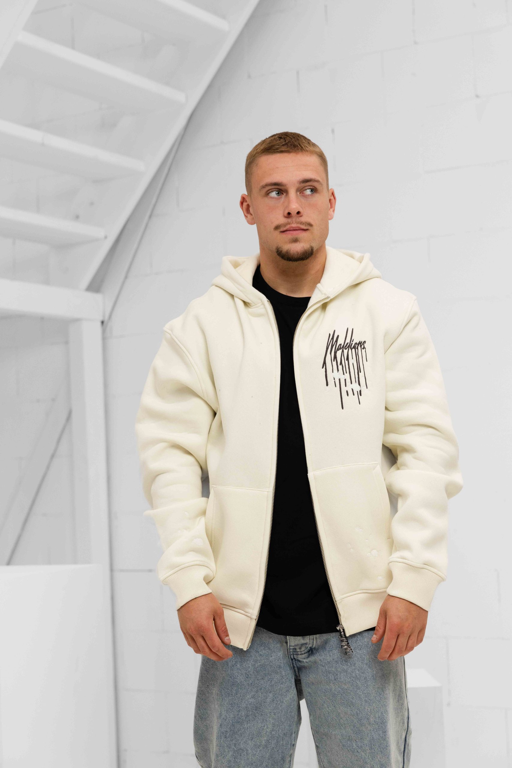 Malelions Painter Vest Heren Gebroken Wit