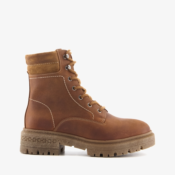Hush Puppies leren veterboots bruin