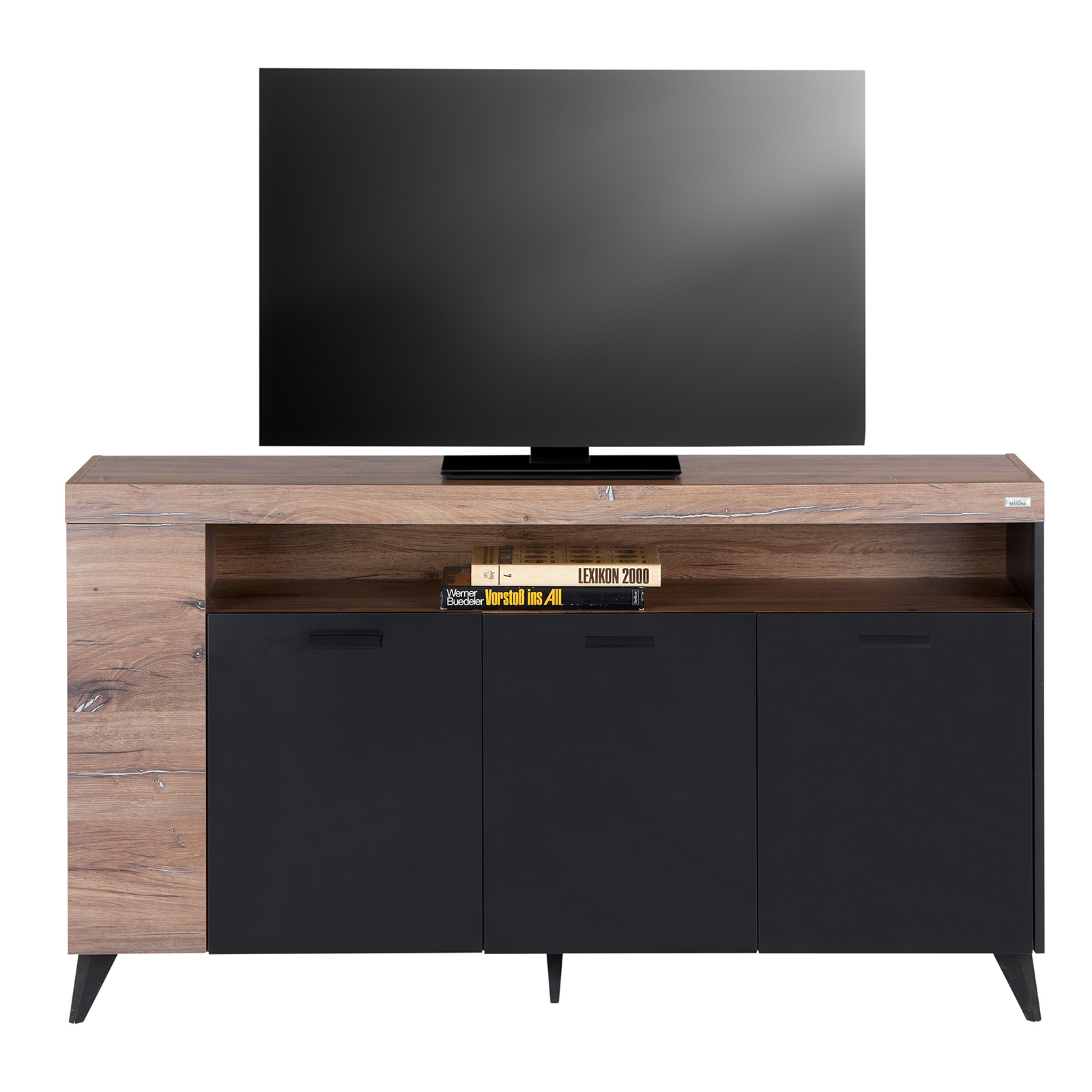 Kommode - Flagstaff Oak - anthrazit - 160 cm breit
