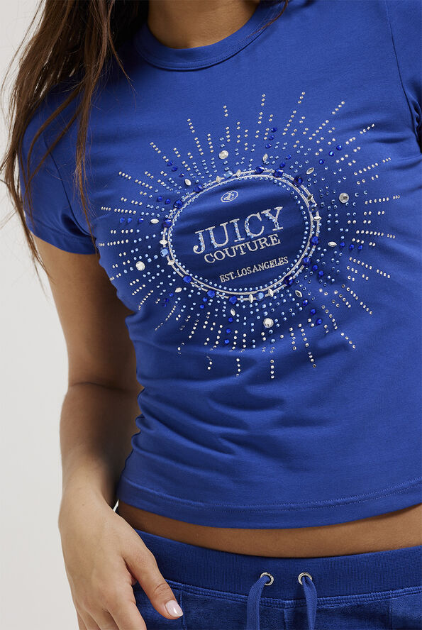 Juicy Couture HERITAGE CROWN T-SHIRT Blue depths