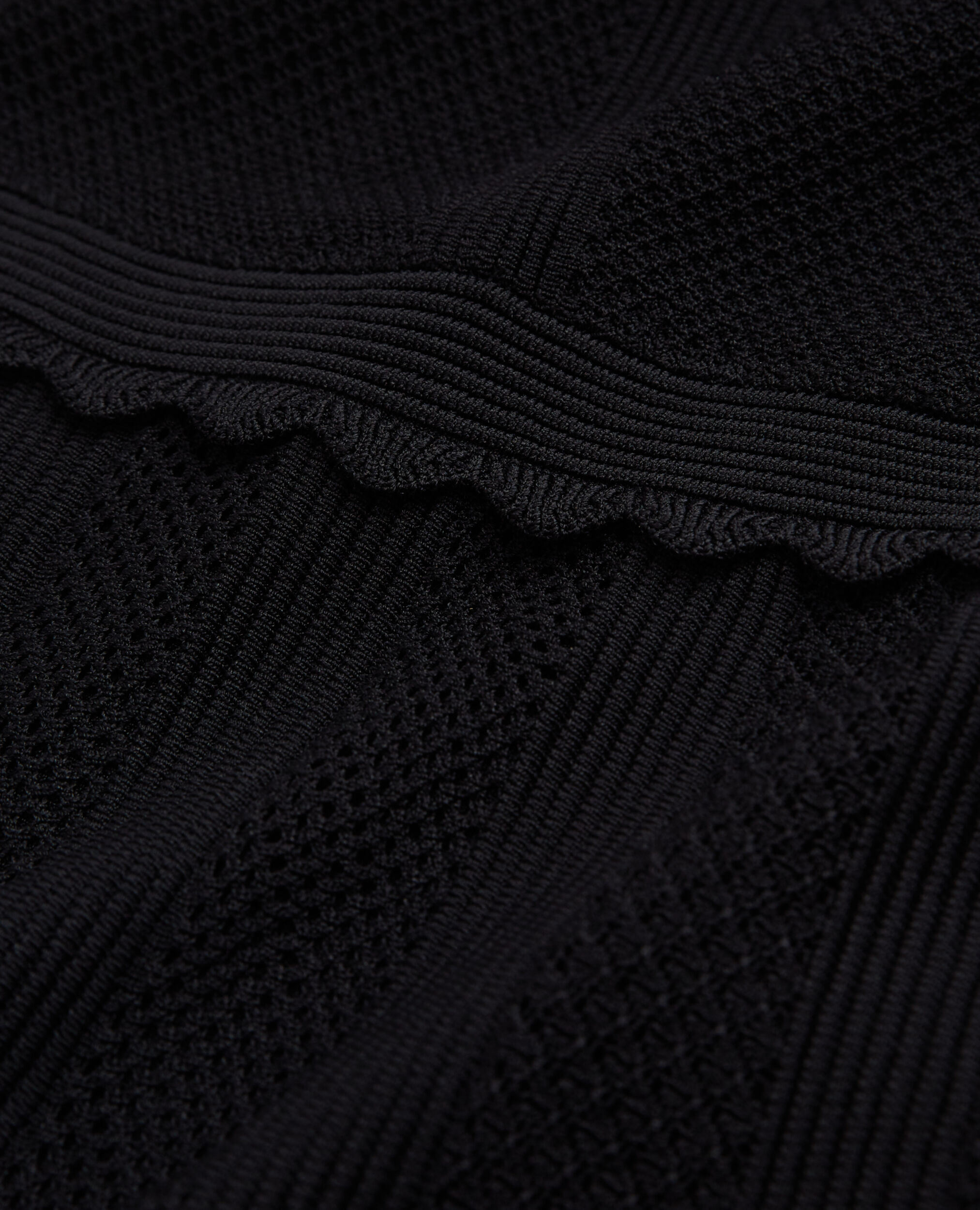 Robe longue en maille noire