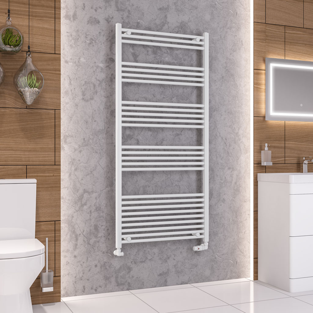 Eastbrook Wendover handdoekradiator 75x160cm 825W wit glans
