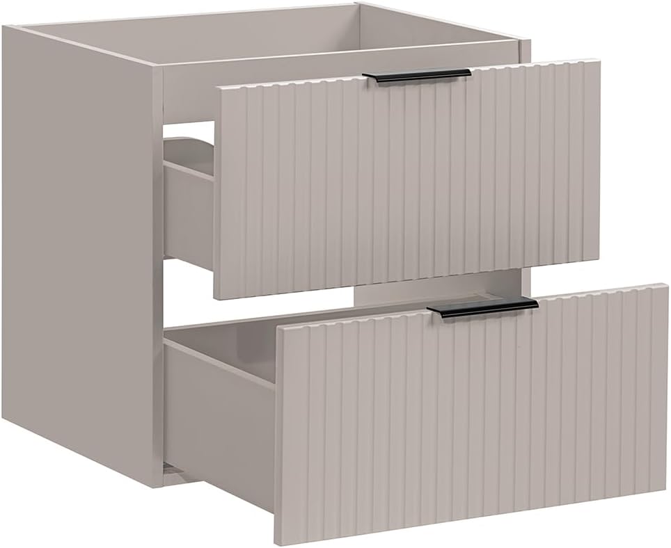 Lomadox Badezimmer Waschtischunterschrank 120cm, in Kaschmir, mit 2 Softclose-Schubladen
