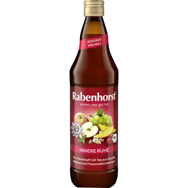 Innere Ruhe BIO 700ml - Mehrfruchtsaft mit Kamillen-, Melissen-Passionsblumenkrauttee