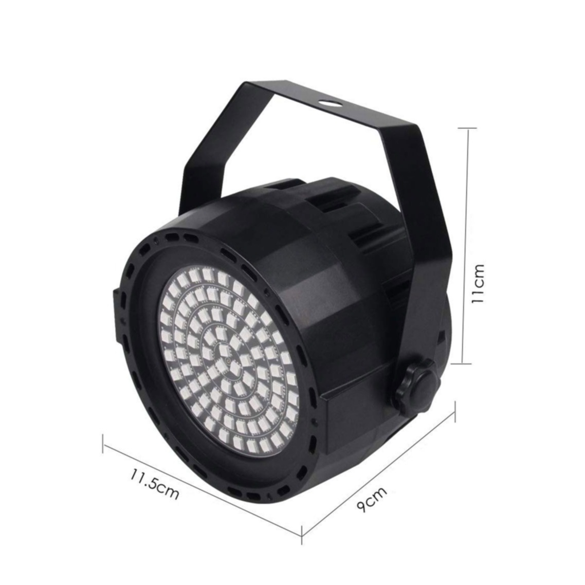 Soundgesteuerte Disco Lichter 78 LEDs Partylicht RGB Multicolor Projektionslampe mit Fernbedienung   Netzteil - Schwarz