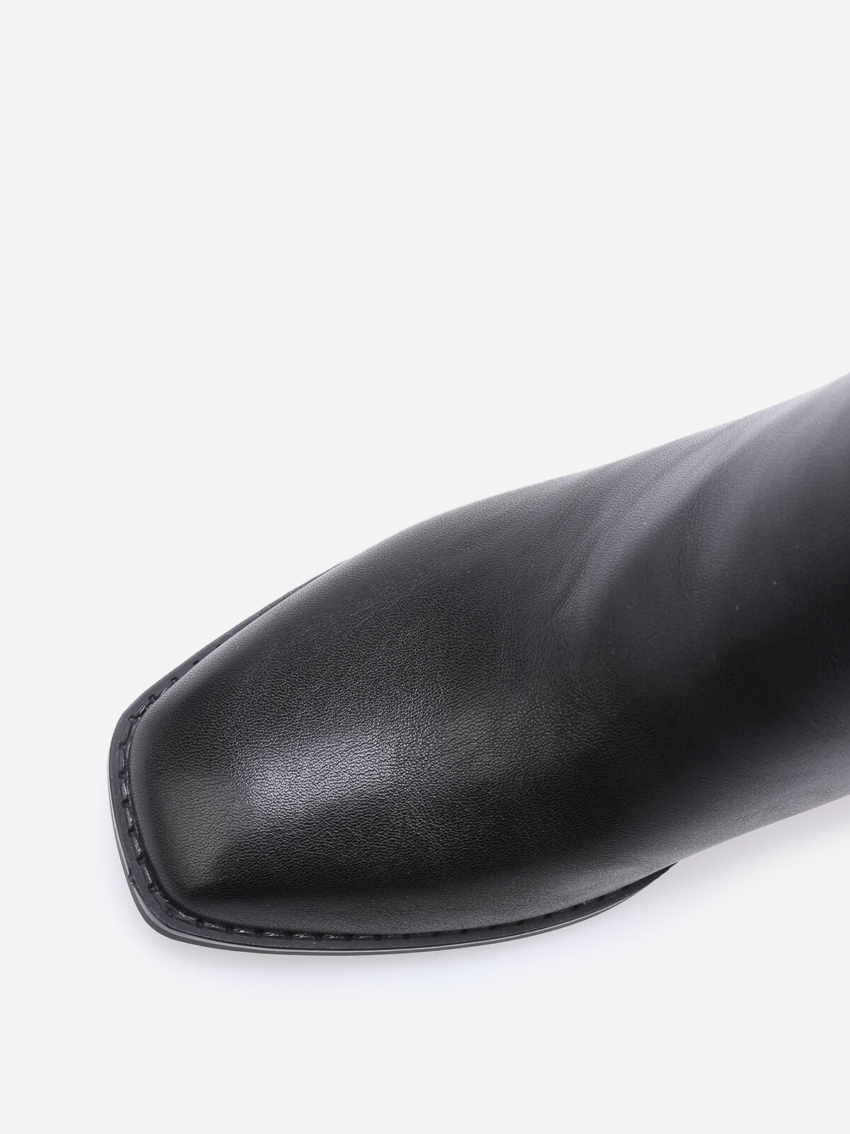 Bottines à talon carré et mors doré- Noir