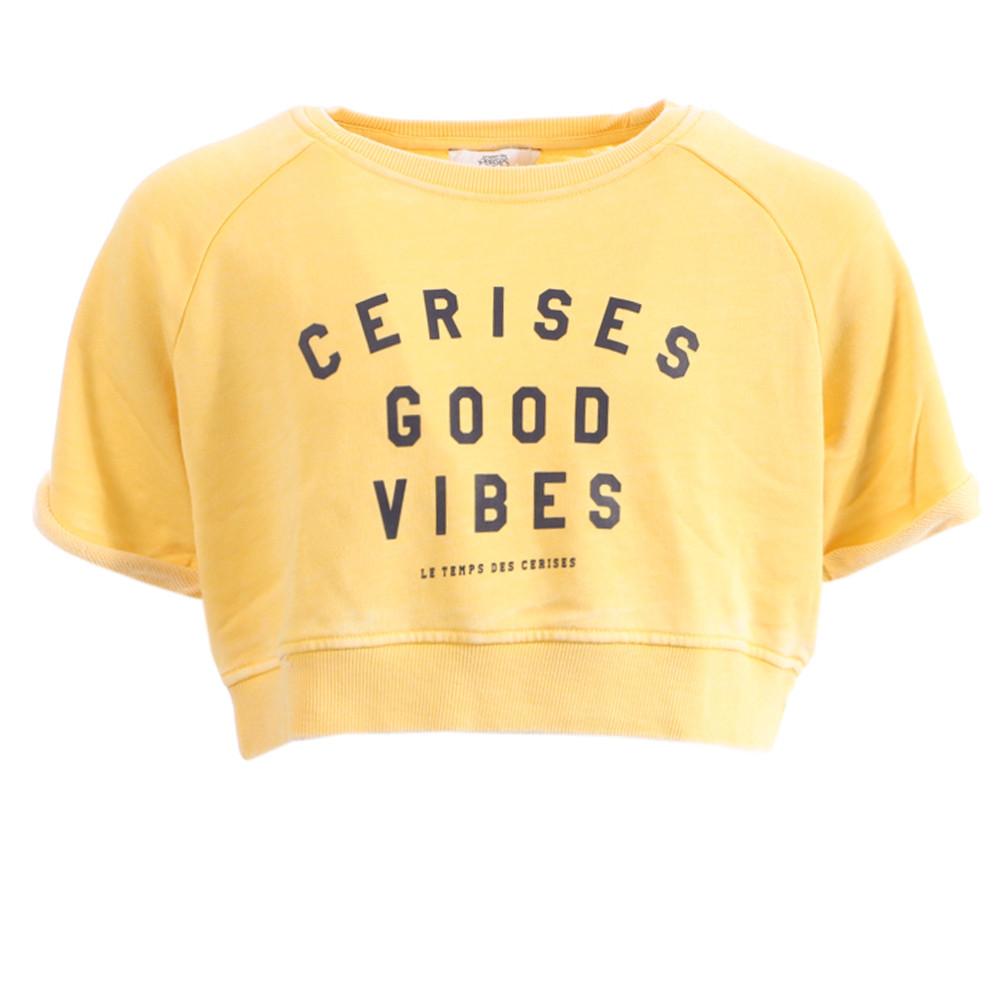 Le Temps Des Cerises Sweat Court Jaune Fille Le Temps Des Cerises Damina