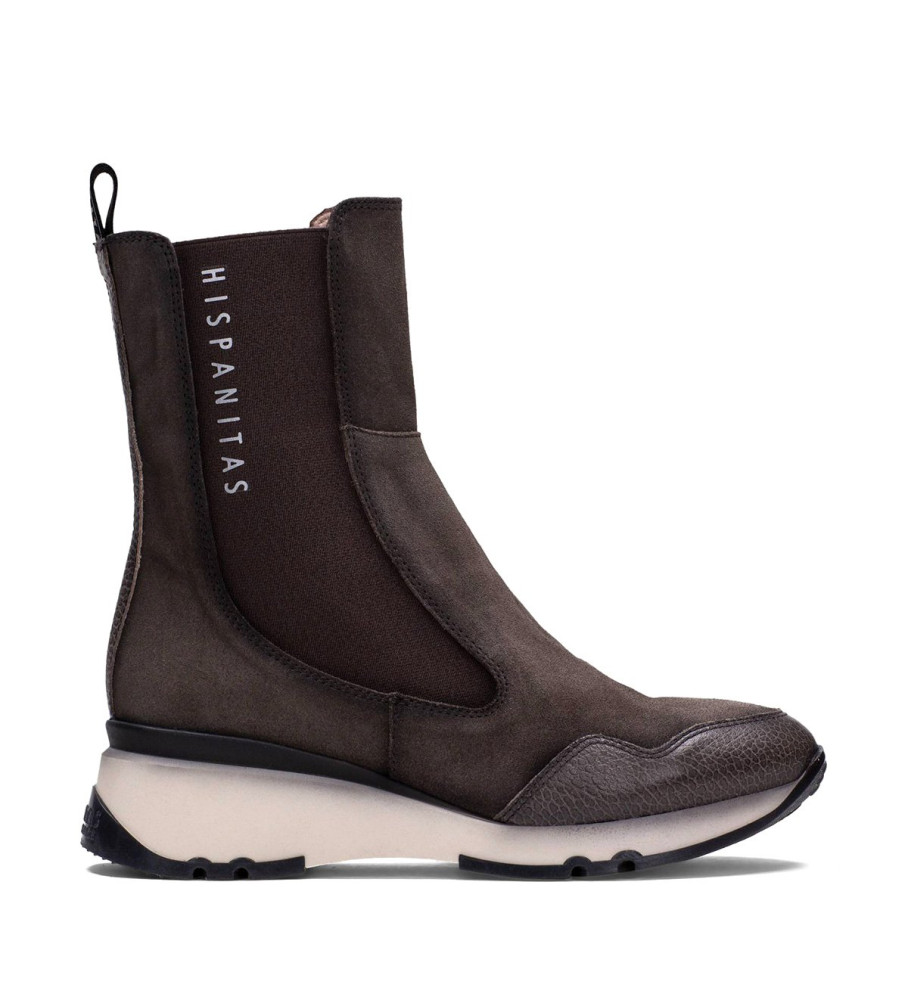 Botas de tornozelo Hispanitas Kristen em couro cinza