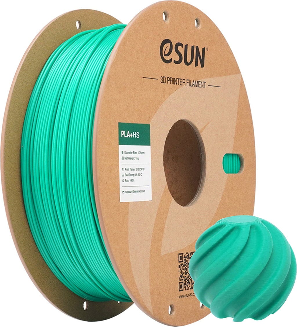 eSUN  PLA+HS Jade Green, 1,75 mm / 1000 g    PLA Filament für den Hochgeschwindigkeitsdruck in Jade Green