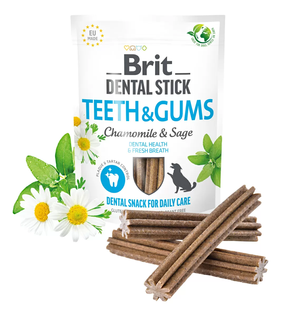 Brit Care Dental Stick, kamille & salvie - 7 stk.