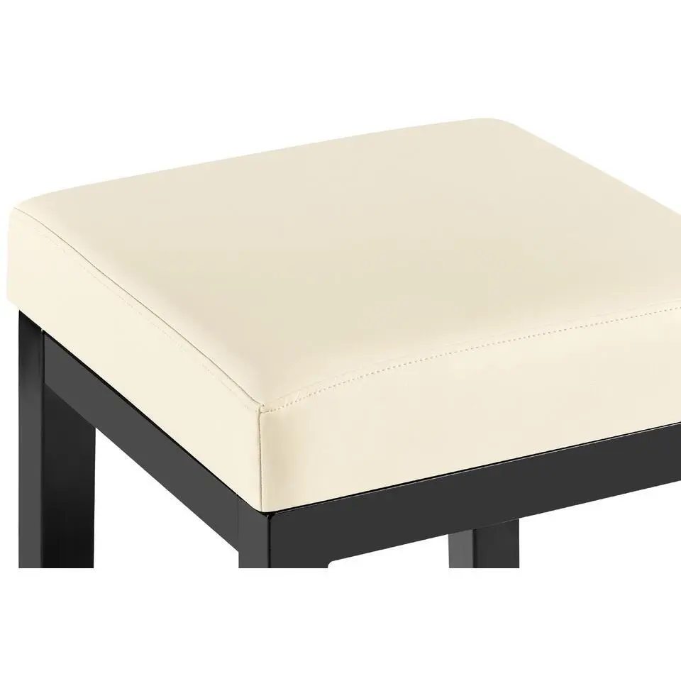 CLP Barkruk Taylor B85 zwart Frame - Kunstleer - creme