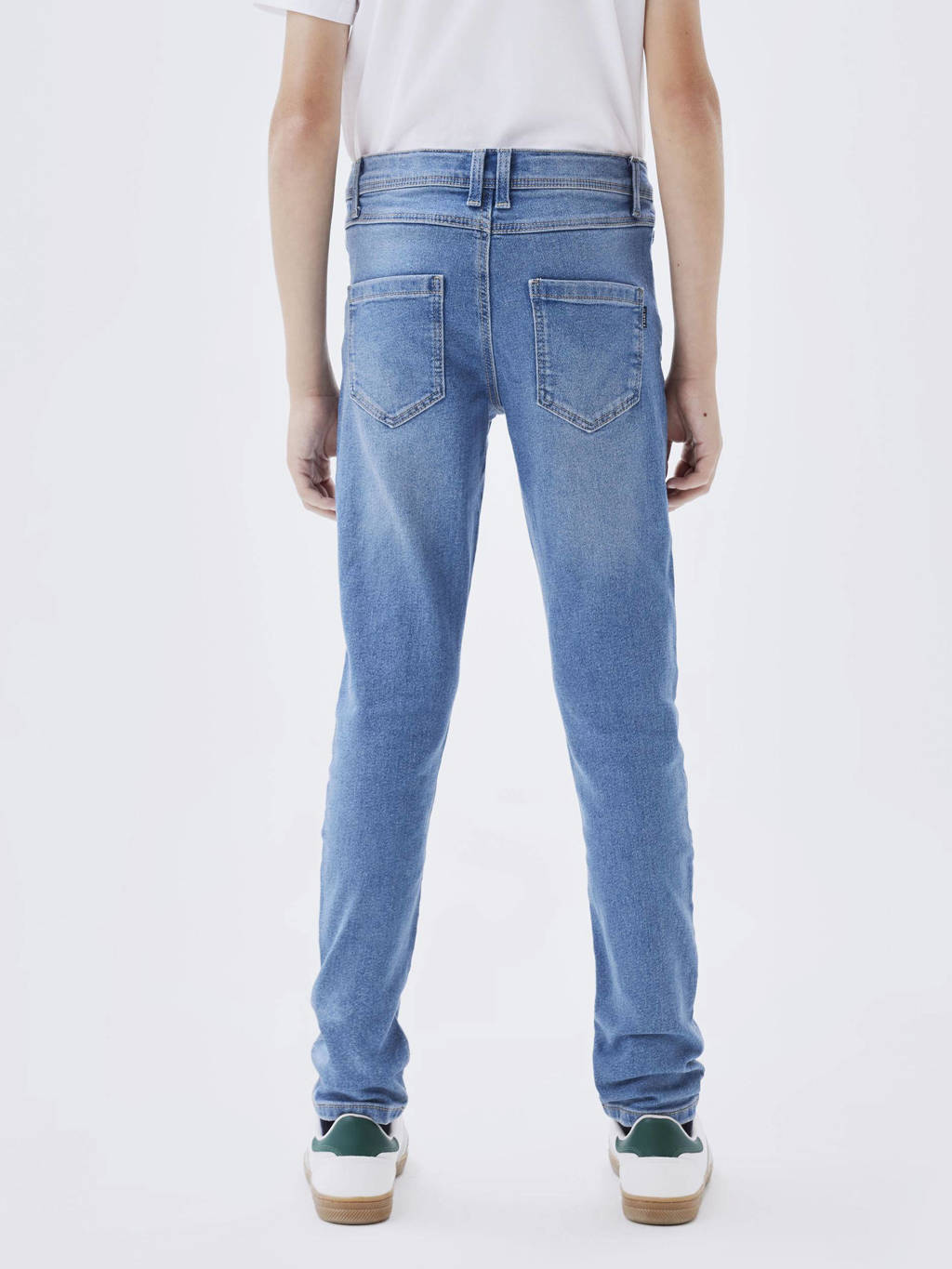 NAME IT slim fit jeans NKMTHEO XSLIM JEANS 1090-IO NOOS light blue denim