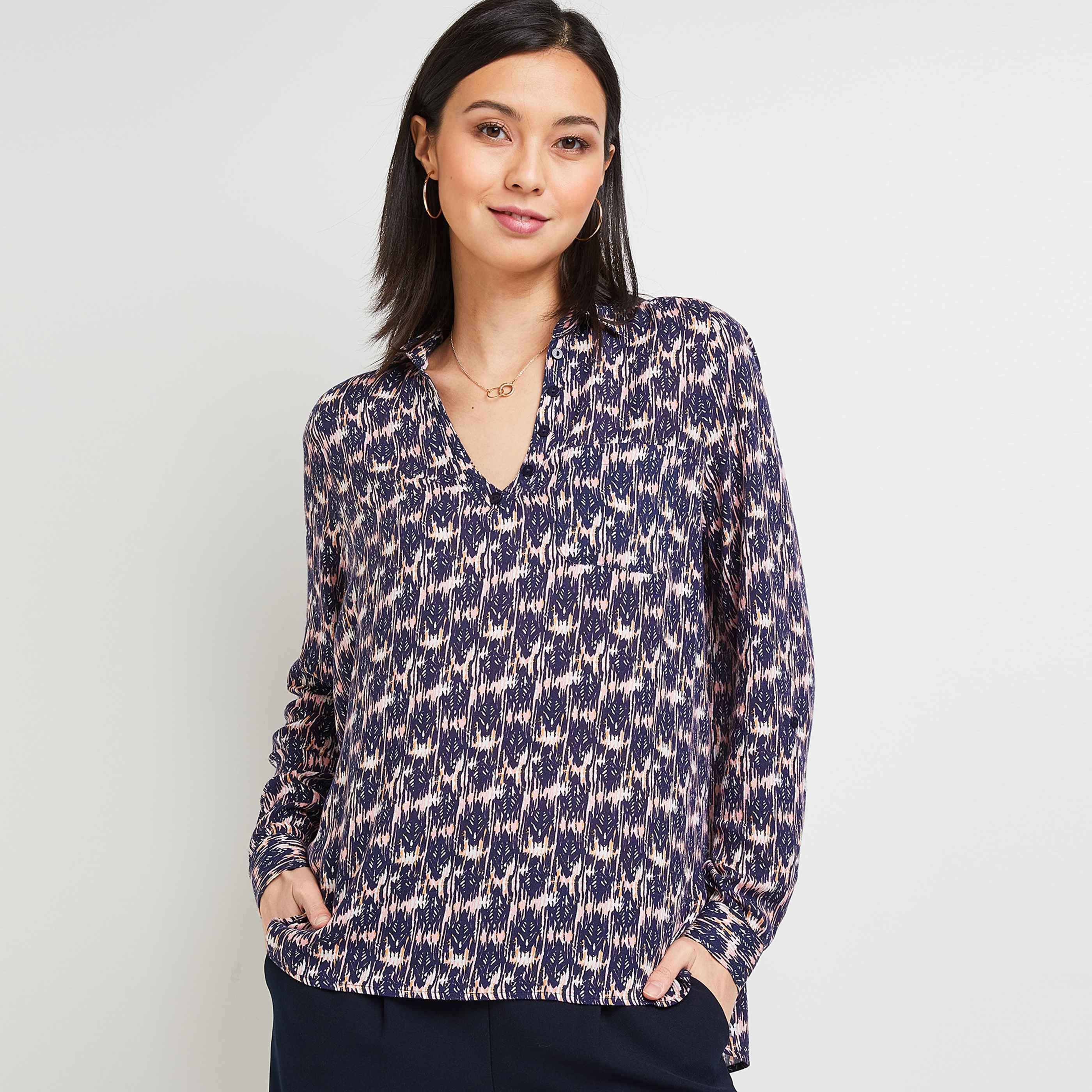 Blouse fluide imprimée femme - IMPRIME