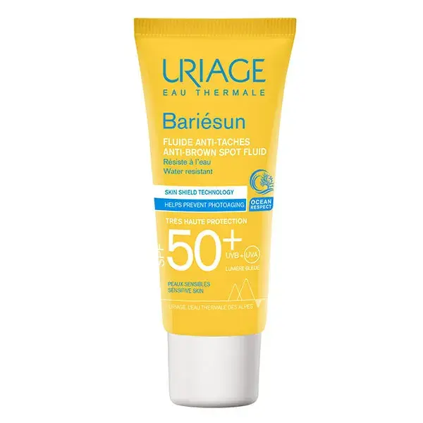 Protetor solar líquido anti-manchas escuras Uriage Bariésun FPS 50+ sem fragrância 40ml