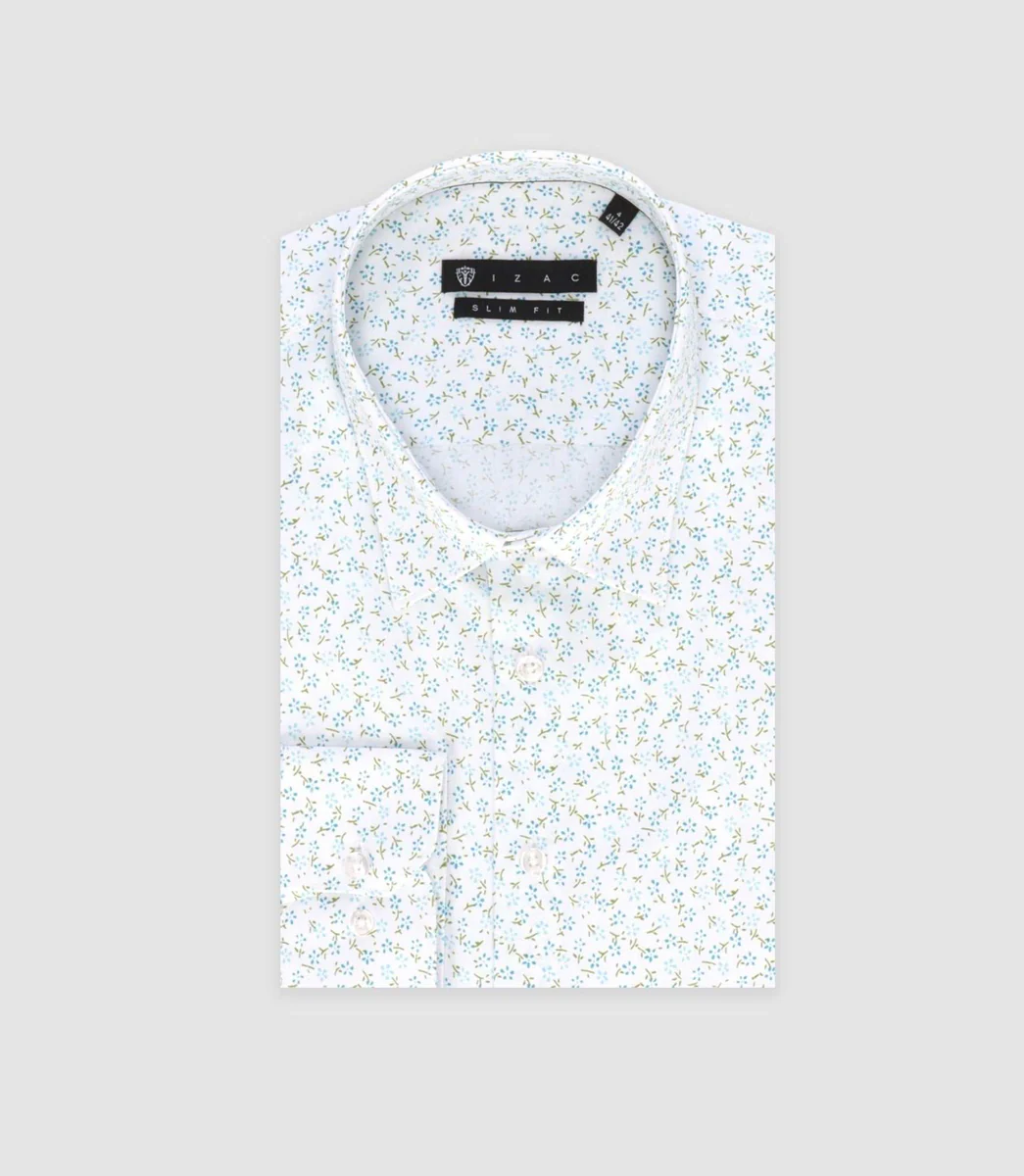 Chemise ville à imprimé vert 