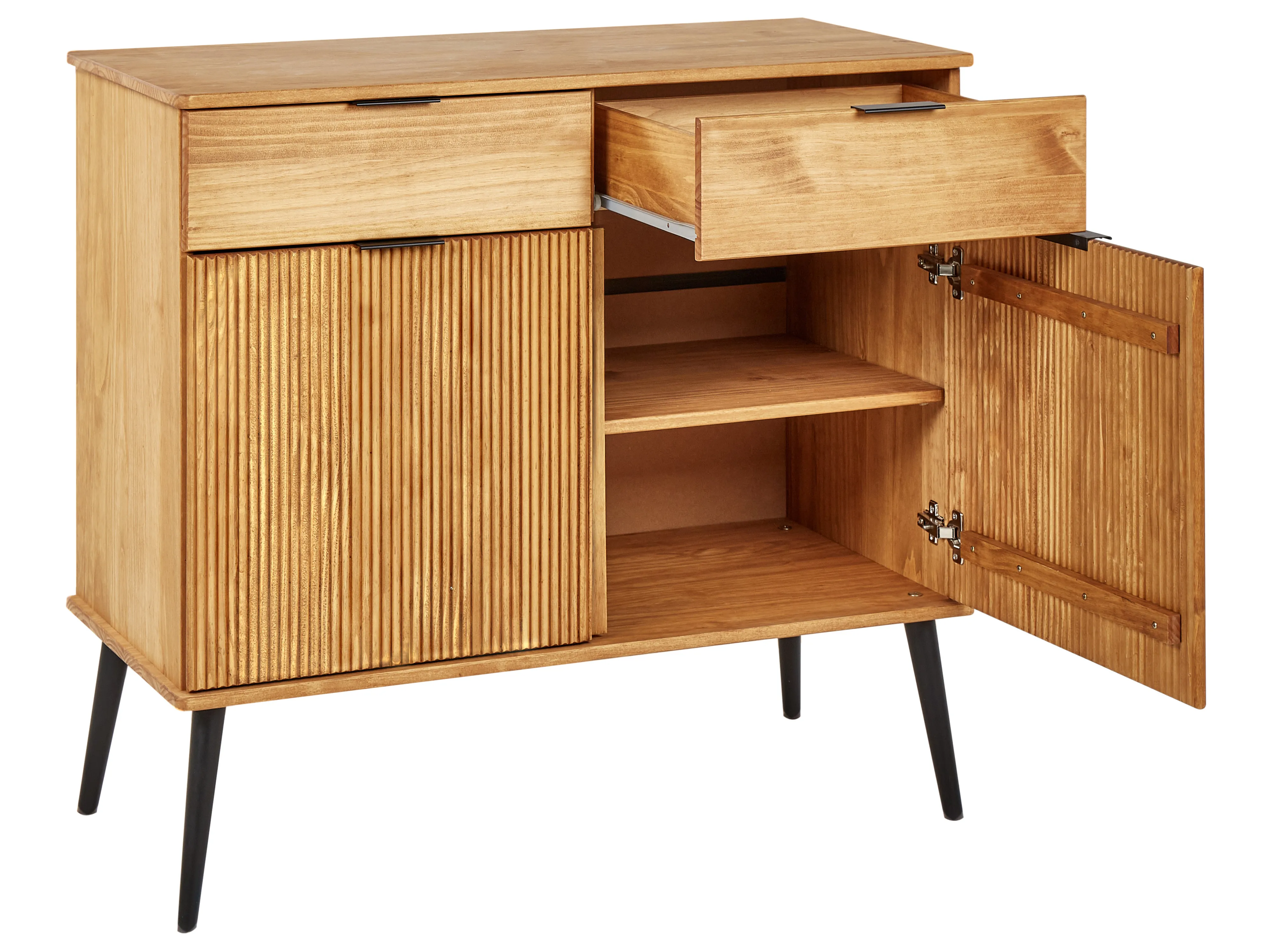 Dressoir met 2 deuren TIMMINS Dennenhout Bruin