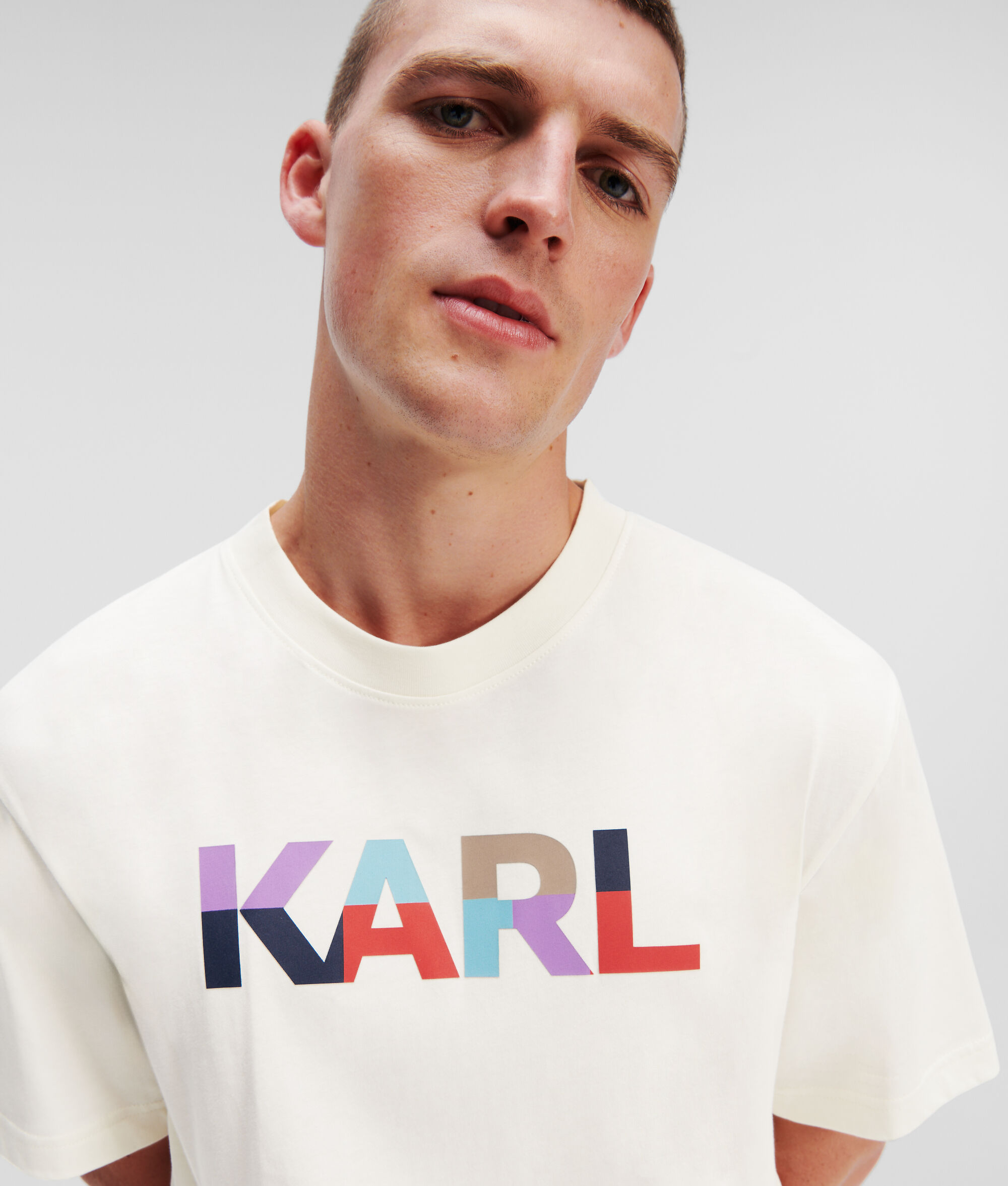 T-SHIRT COLOR-BLOCK AVEC LOGO KARL