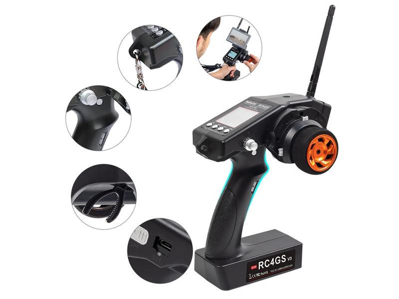 RadioLink Fernsteuerung RC4GS V3 2.4 GHz, 5 Kanal, mit Empf 5-Kanal Sender für RC Fahrzeuge, inklusive Empfänger