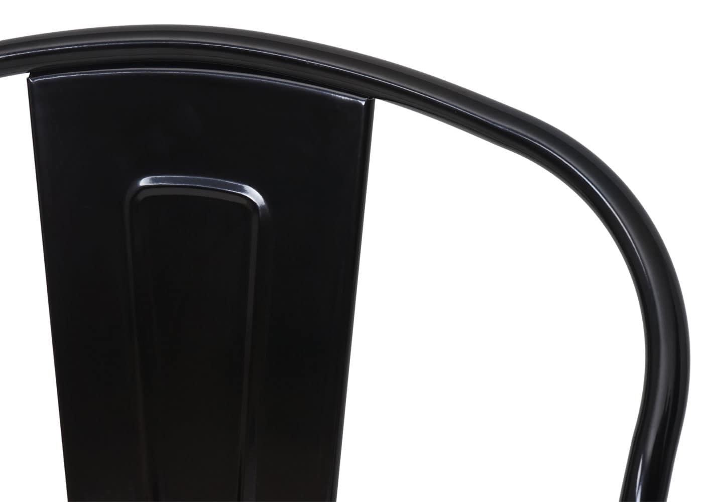 Stuhl MCW-A73, Bistrostuhl Stapelstuhl, Metall Industriedesign stapelbar ~ schwarz