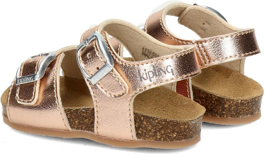 Kipling Easy 4 leren sandalen roségoud