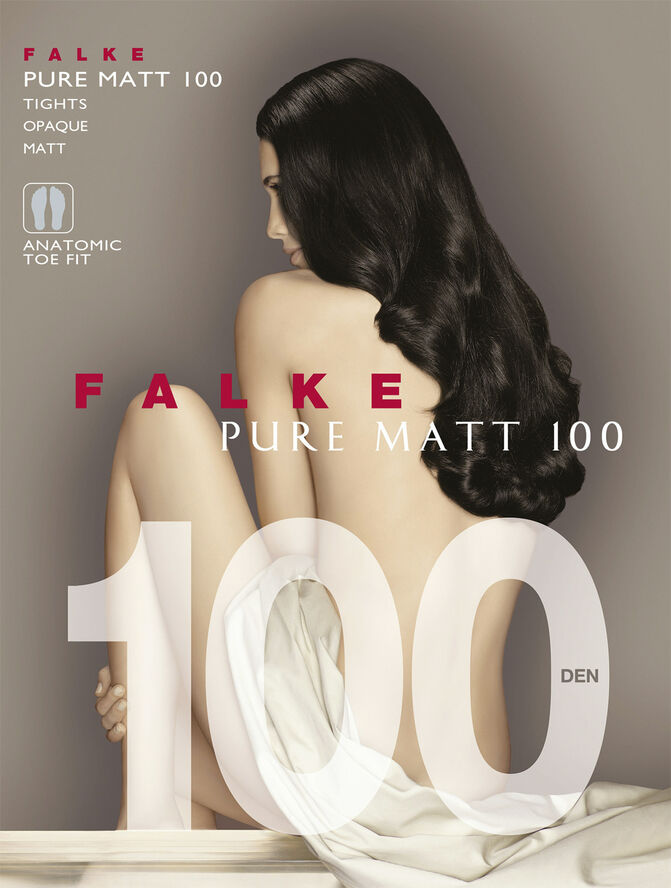 Falke Pure Matt 100 denier Sort