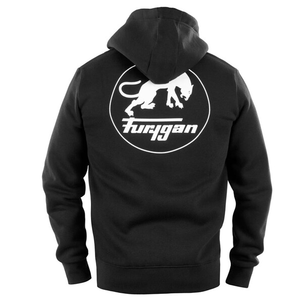 Furygan - Sweat zippé à capuche Corpo Noir / Blanc