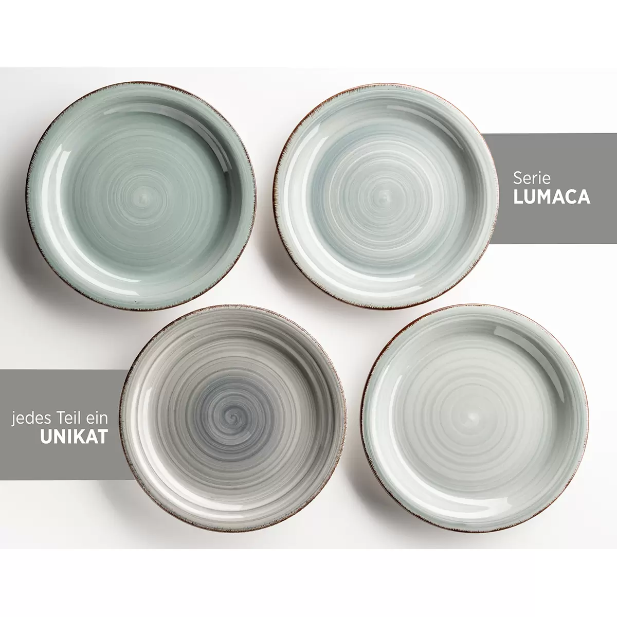 Teller-Set 12tlg. LUMACA Blau