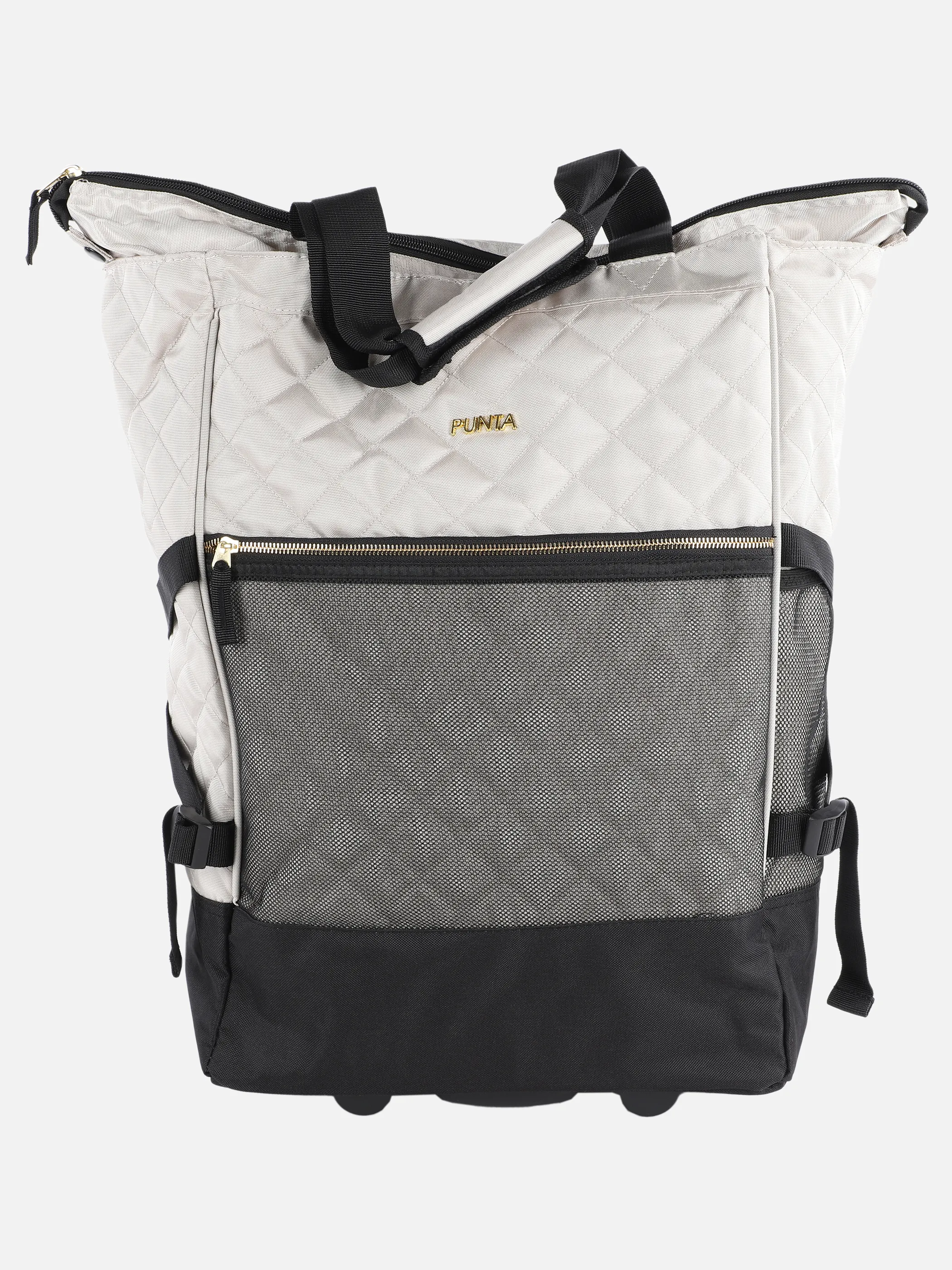 Tasche zum Rollen mit vielen Details