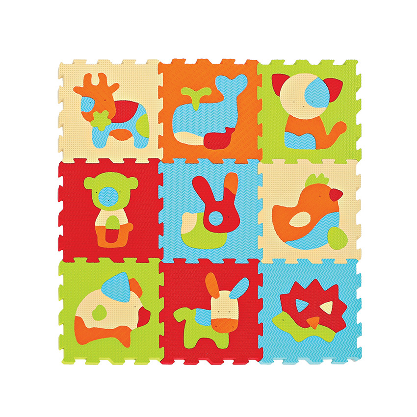 Dalles en mousse 90 x 90 cm - Animaux