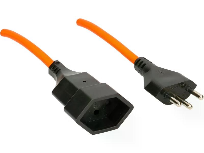 Max Hauri Verlängerungskabel 25 m T13 - T12, Orange 25 m langes Verlängerungskabel mit T12-Stecker und T13-Kupplung
