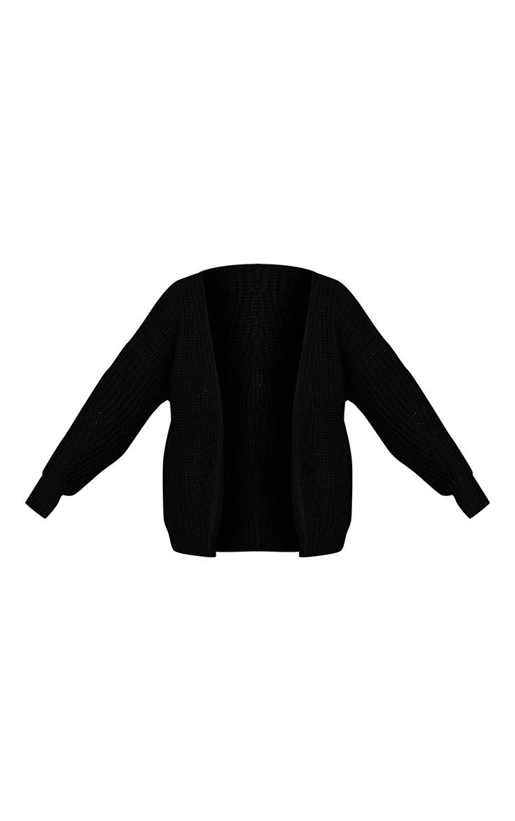 Noir Gilet Ample En Grosse Maille