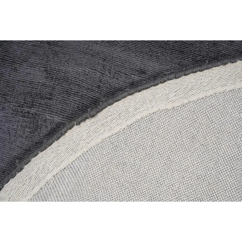 Dutch Lifestyle - Viscose - Vloerkleed - 195cm rond - Grijs