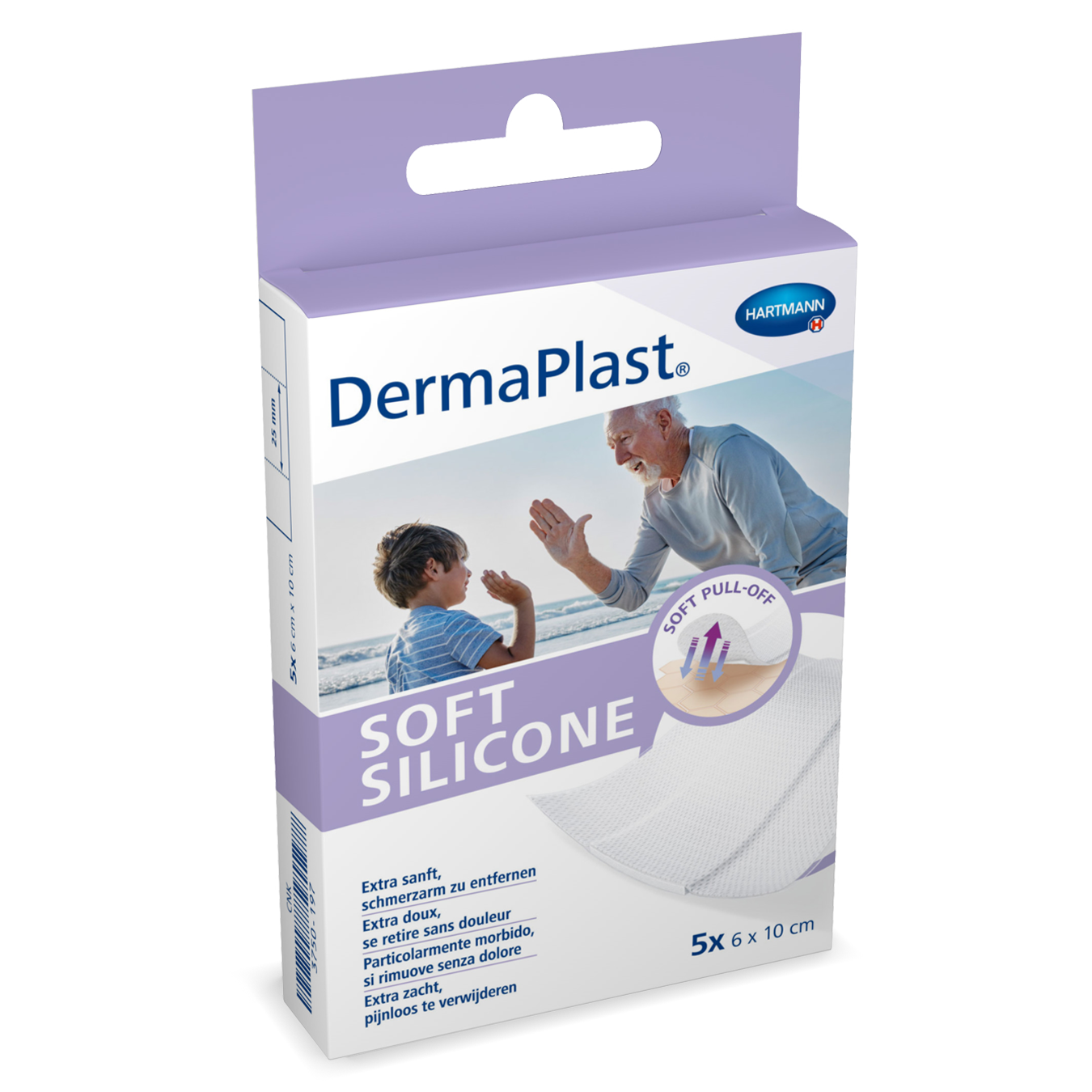 DERMAPLAST Soft Silicone<br>5 Stück, 6x10cm