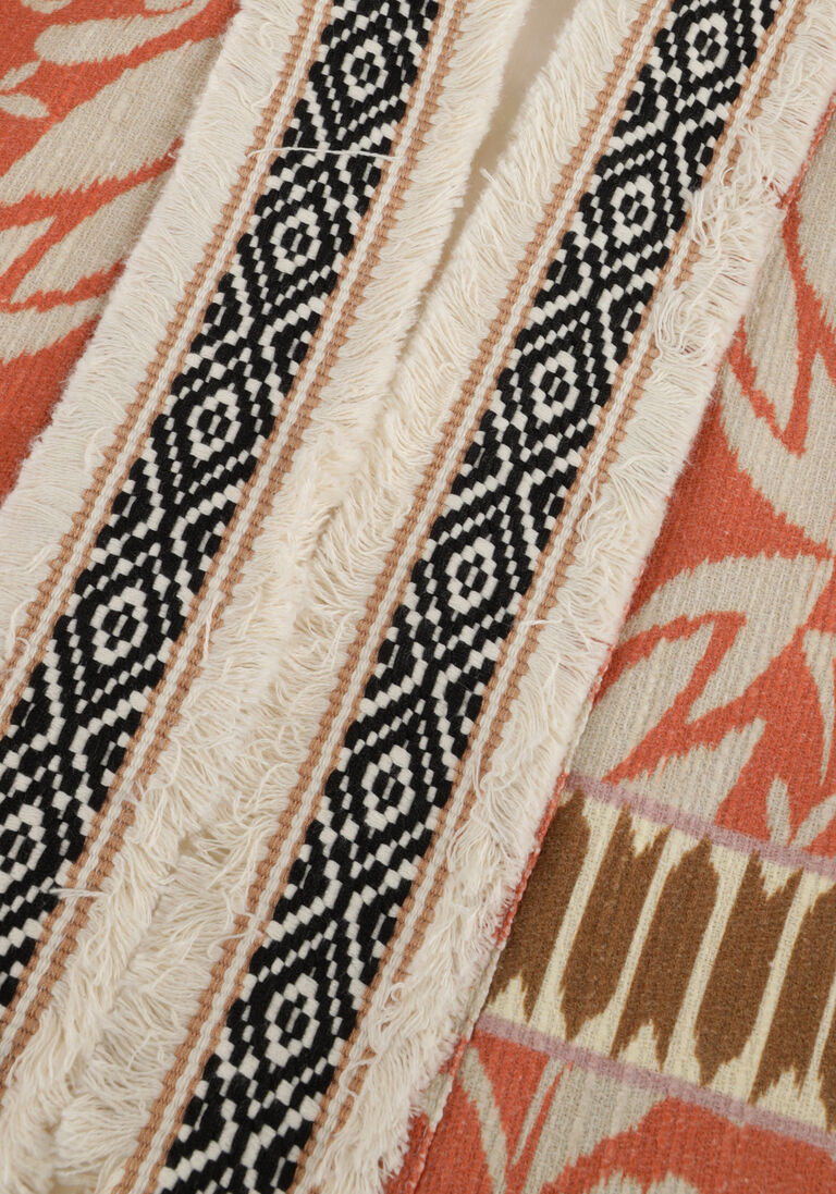 SUMMUM oranje summum kimono wrap jacket inca print