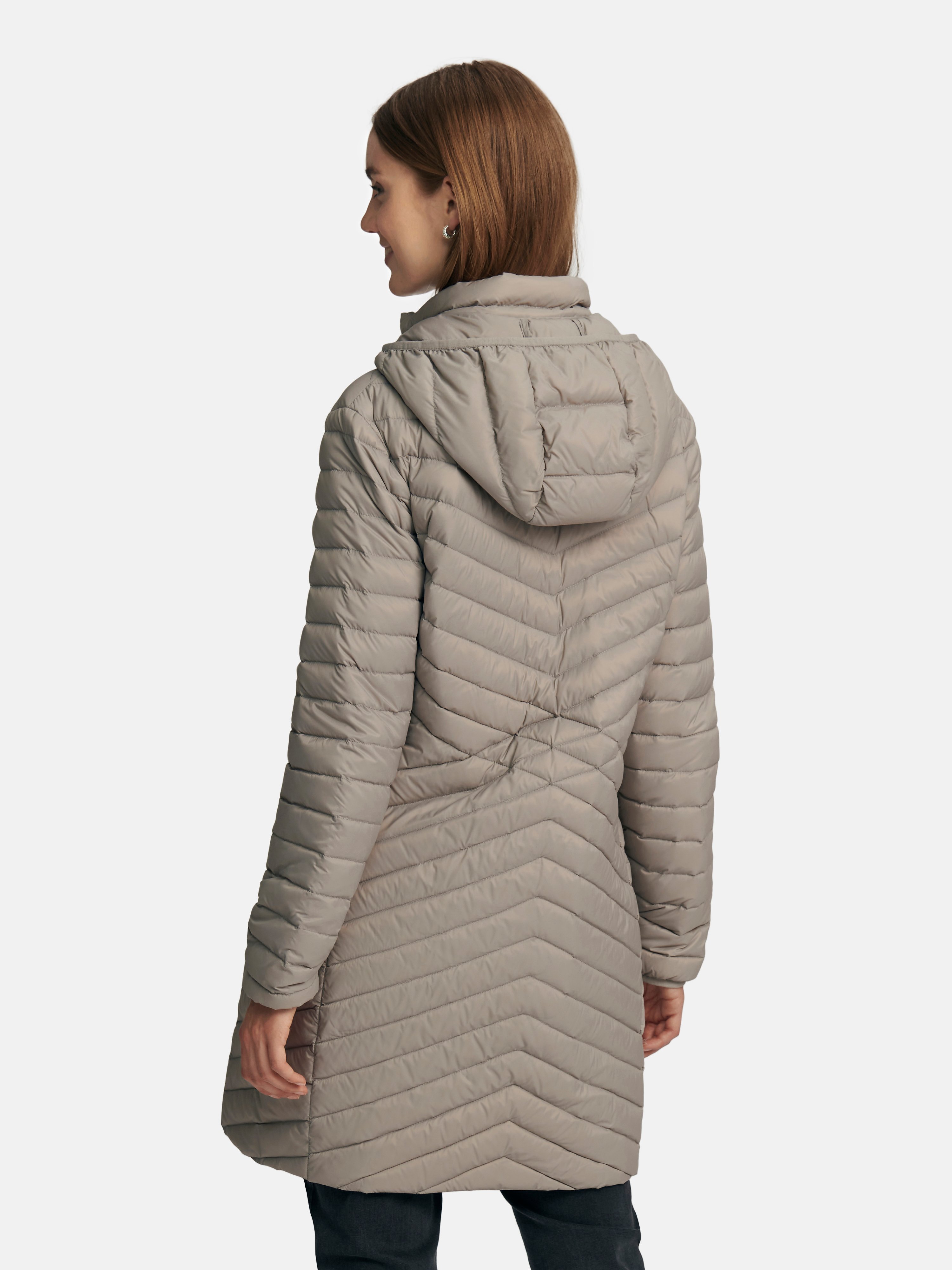Daunen-Long-Steppjacke