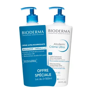 Atoderm Peaux Sensibles et Sèches Crème Ultra-Nourrissante - 2x500ml