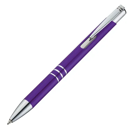 Macma Kugelschreiber aus Aluminium, lila, 50 Stück