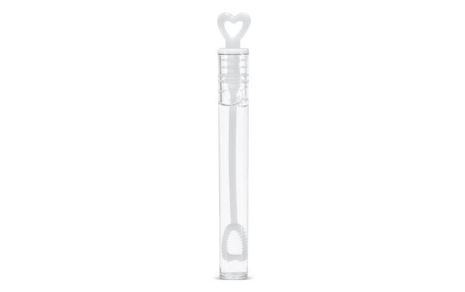 Partyaccessoire Seifenblasen Herz, Weiss, 48 StückHochzeitsaccessoire für romantische Stimmung auf der Hochzeit