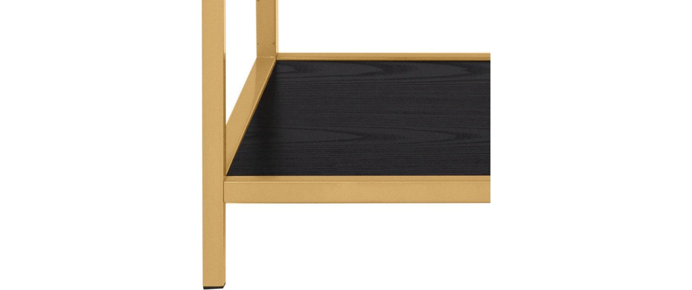Regal Seaford 114 x 35 x 78 cm, Gold/Schwarz<br>Bücherregal